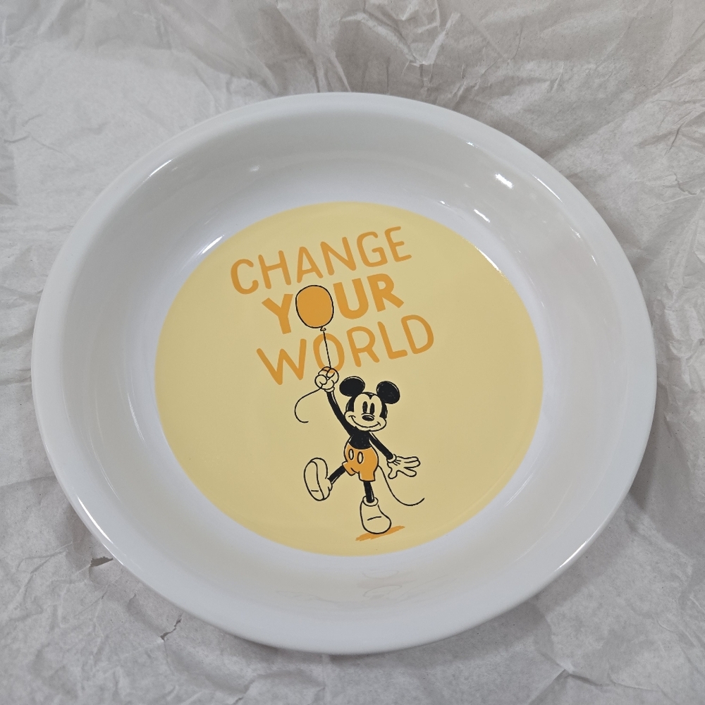 DisneyParks Mickey Mouse "Change Your World" 7.5-inch Pet Bowl NWT